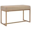 vidaXL Bekkur 80 cm Drappa&eth; Flauel