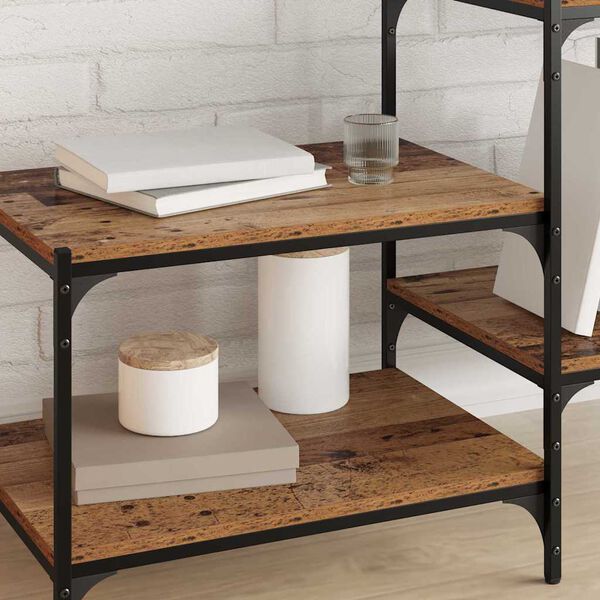 vidaXL B&oacute;kask&aacute;pabretti 4 pcs Br&uacute;nn 60 x 40 x 1,5 cm Samsettur vi&eth;ur