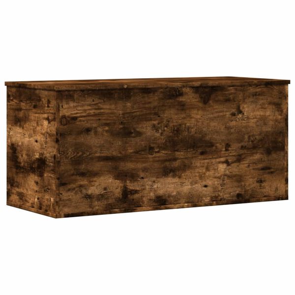 vidaXL Geymslubox Reykt&oacute;na Eikarlitur 100x42x46 cm Samsettur Vi&eth;ur