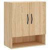 vidaXL Veggfestur Sk&aacute;pur Sonoma Eikarlitur 60x31x70 cm Samsettur Vi&eth;ur