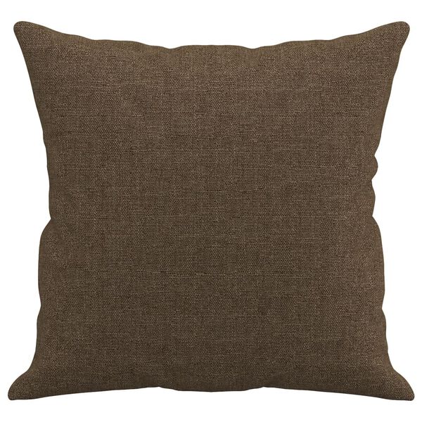 vidaXL Skrautpúðar 2 stk. Brúnt 40x40 cm Tauáklæði