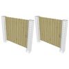 vidaXL Gir&eth;ingarp&oacute;stur 2 pcs Silfur 20 x 20 x 190 cm metal
