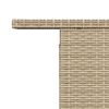 vidaXL Garðborð með Glerplötu Drappaðar 100x55x73 cm Pólýrattan