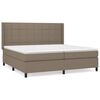 vidaXL H&oacute;lfa&eth; Springr&uacute;m me&eth; D&yacute;nu Br&uacute;ngr&aacute;tt 200x200 cm Efni