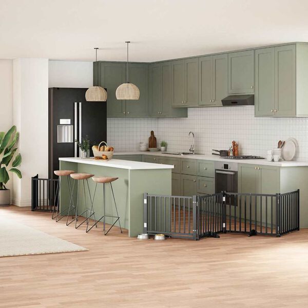 vidaXL Hundahli&eth; me&eth; hur&eth; sem h&aelig;gt er a&eth; brj&oacute;ta saman 12 pl&ouml;tur 960 cm