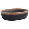 vidaXL Handlaug &aacute; Bor&eth;pl&ouml;tu Sv&ouml;rt&Appels&iacute;nu Egglaga 47x33x13cm Keram&iacute;k