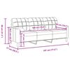 vidaXL 3 Sæta Sófi með Púðum Svartur 180 cm Flauel