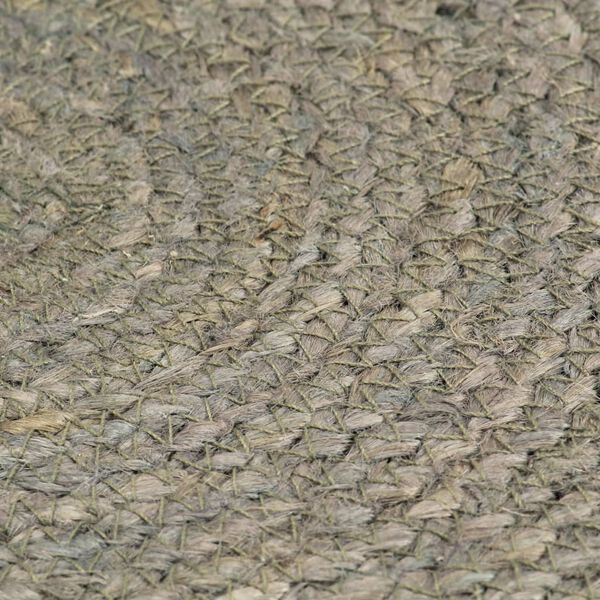 vidaXL Diskamottur 4 stk Einlitar Gráar 38 cm Hringlaga Júta