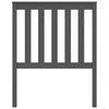 vidaXL Höfðagafl fyrir Rúm Grár 81x6x101 cm Gegnheil Fura
