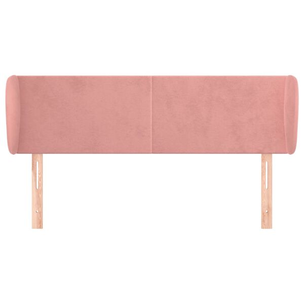 vidaXL H&ouml;f&eth;agafl me&eth; Eyrum 147x23x78/88 cm Bleik Flauel