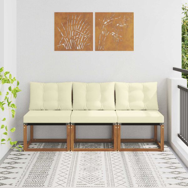 vidaXL 3 Stykki Utandeildar mi&eth;sofa