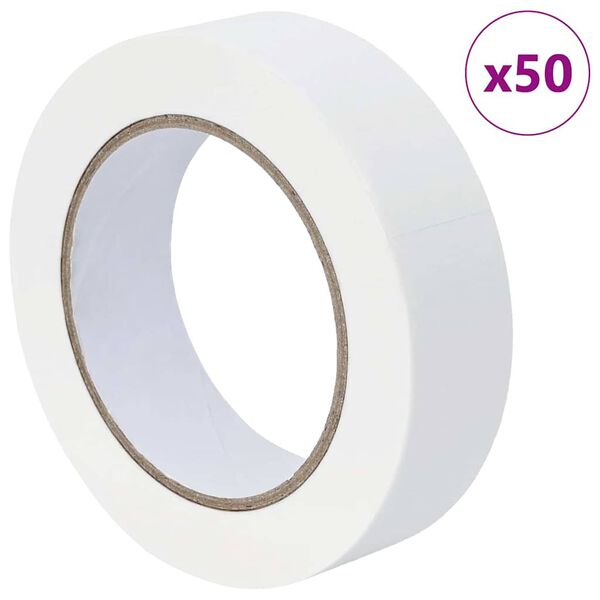 vidaXL M&aacute;lara Maskeringar T&Yacute;PUR 50 pcs Hv&iacute;tt 30mm x 50m Papp&iacute;r