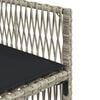 vidaXL 15 Parta Gar&eth;bor&eth;stofusetti&eth; me&eth; P&uacute;&eth;um Lj&oacute;sgr&aacute;r P&oacute;l&yacute;rattan
