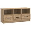 vidaXL Sj&oacute;nvarpssk&aacute;pur Handverkseik 102 x 34,5 x 47 cm Samsettur vi&eth;ur