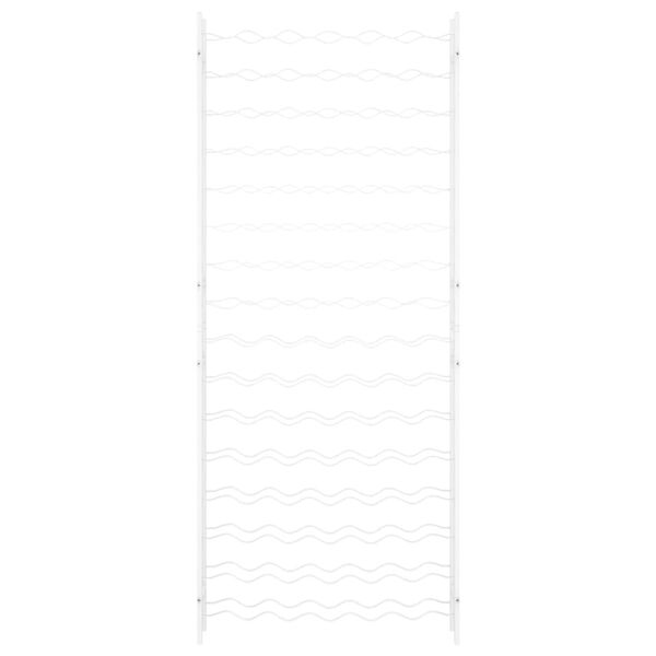 vidaXL V&iacute;nrekki fyrir 96 Fl&ouml;skur Hv&iacute;tur M&aacute;lmur