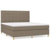 vidaXL H&oacute;lfa&eth; Springr&uacute;m me&eth; D&yacute;nu Br&uacute;ngr&aacute;tt 160x200 cm Tauefni