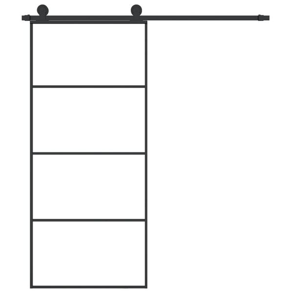 vidaXL Rennihurð með vélbúnaðarsetti 90x205 cm ESG Gler og Ál