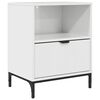 vidaXL Noat&ouml;flu sk&aacute;pur me&eth; sk&uacute;ffu high gloss white 49 x 36 x 61 cm