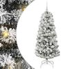vidaXL Gervi hengdu j&oacute;latr&eacute; me&eth; 150 LED Gr&aelig;nn og hv&iacute;tur 150 cm