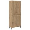 vidaXL H&aacute;bor&eth; Artisan Eik 69,5 x 34 x 180 cm Samsettur vi&eth;ur