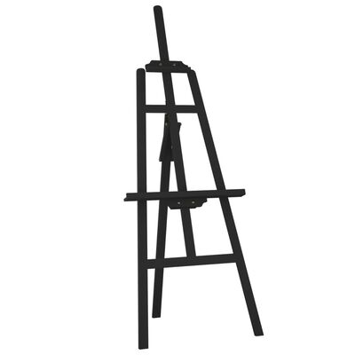 vidaXL Easel Standur Svört 53,5x95x127 cm Gegnheil Fura