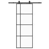 vidaXL Rennihur&eth; me&eth; v&eacute;lb&uacute;na&eth;arsetti Svart 76x205 cm ESG Gler
