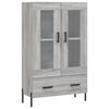 vidaXL H&aacute;r Sk&aacute;pur Gr&aacute;r Sonoma 69,5x31x115 cm Samsettur Vi&eth;ur