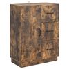 vidaXL Vi&eth;beinteyfla me&eth; sk&uacute;ffu Reyktur eikarlitur 66 x 34,5 x 87 cm