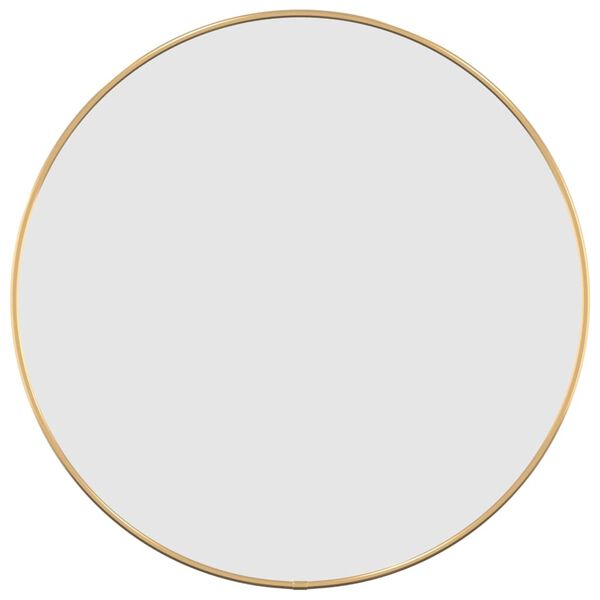 vidaXL Veggspegill Gylltur Ø 50 cm Kringlóttur