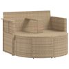 vidaXL Gar&eth;as&oacute;fi me&eth; p&uacute;&eth;i 8 pcs Beige og lj&oacute;sgr&aacute;r p&oacute;l&yacute;rattan