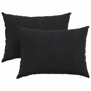 vidaXL S&oacute;fap&uacute;&eth;ar 2 pcs Svartur 70 x 50 cm Korduroy efni