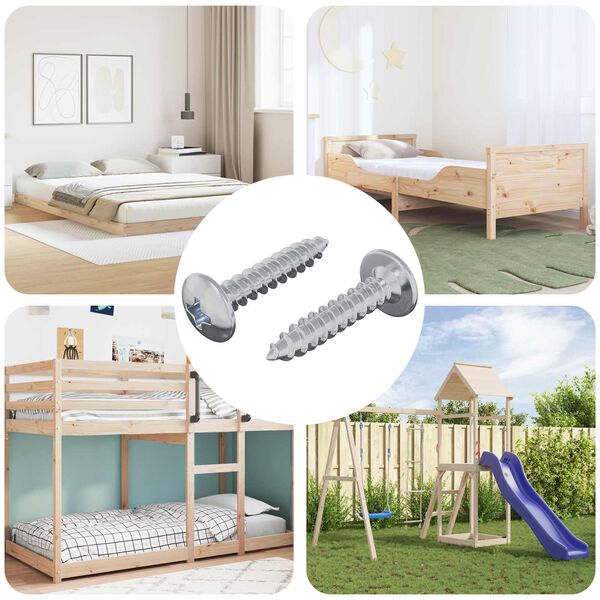 vidaXL Sj&aacute;lfvirkur Nagli 2 pcs Sinkh&uacute;&eth;a&eth; 4 x 20 mm St&aacute;l