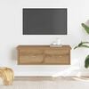 vidaXL Veggfestur Sk&aacute;pur Listamannseik 60x26x18,5 cm Samsettur Vi&eth;ur