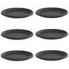 vidaXL Hringlaga bl&oacute;mask&aacute;lar 6 pcs Svartur &Oslash; 14 x 2 cm Plast