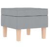vidaXL ruggustóll með fótskemmli ljósgráu efni