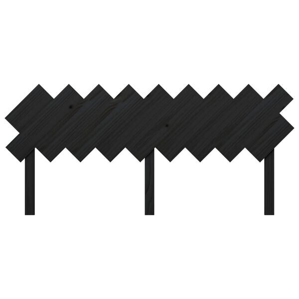 vidaXL H&ouml;f&eth;agafl fyrir R&uacute;m Svartur 178x3x80,5 cm Gegnheil Fura