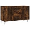vidaXL Skenkur Reyklitu&eth; Eik 100x36x60 cm Samsettur Vi&eth;ur