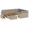 vidaXL Gar&eth;s&oacute;fa sett me&eth; p&uacute;&eth;i 12 pcs Drapplita&eth;ur Poly rattan