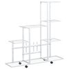 vidaXL Bl&oacute;mastandur &aacute; Hj&oacute;lum 94,5x25x92,5 cm Hv&iacute;tur M&aacute;lmur