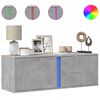 vidaXL Veggsj&oacute;nvarpssk&aacute;pur me&eth; LED-lj&oacute;sum Steypugr&aacute;r 100x31x35 cm