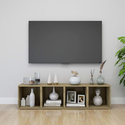 805507 vidaXL TV Cabinet Sonoma Oak 37x35x37 cm Chipboard