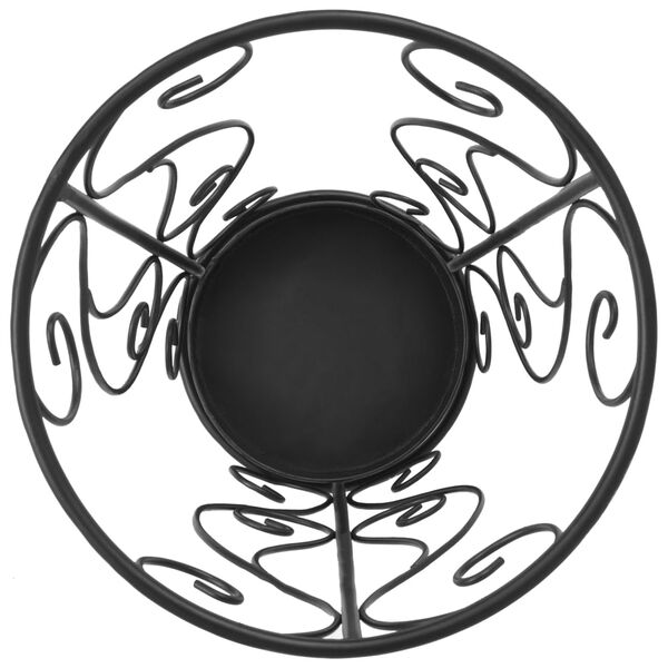 vidaXL Regnhlífarstandur Vintage-stíll Málmur 26x46 cm Svartur