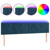 vidaXL LED H&ouml;f&eth;agafl 180x5x78/88 cm D&ouml;kkbl&aacute;tt Flauel