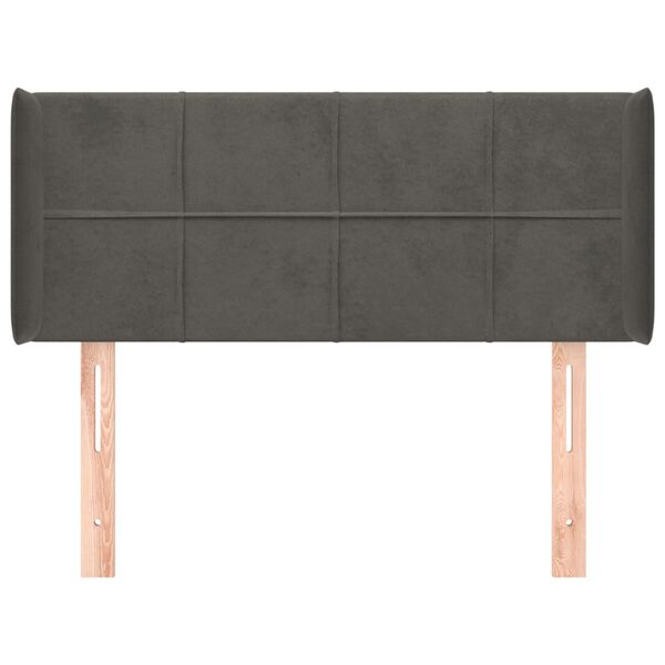 vidaXL H&ouml;f&eth;agafl me&eth; Eyrum 83x16x78/88 cm D&ouml;kkgr&aacute;tt Flauel