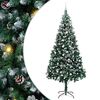 vidaXL Gervi j&oacute;latr&eacute; me&eth; 300 LED Gr&aelig;nn 240 cm PVC, st&aacute;l og plast