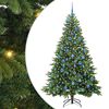 vidaXL Gervi j&oacute;latr&eacute; me&eth; 300 LED me&eth; standi Gr&aelig;nn 180 cm PE og PVC