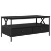 vidaXL S&oacute;fabor&eth; with Drawer Sv&ouml;rt eik 100 x 51 x 45 cm Samsettur vi&eth;ur