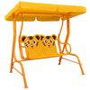 vidaXL R&oacute;lubekkur fyrir B&ouml;rn Gulur 115x75x110 cm Efni