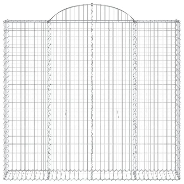vidaXL Bogadregnir Grj&oacute;tkassar 3 stk. 200x30x180/200 cm Sinkh&uacute;&eth;a&eth; J&aacute;rn