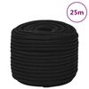 vidaXL B&aacute;tareipi Svartur 12 mm 25 m P&oacute;l&yacute;pr&oacute;p&yacute;len